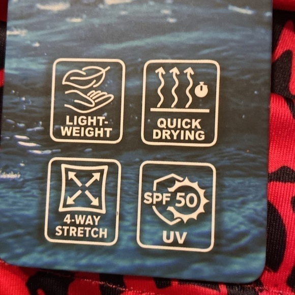 Surflife Flex long sleeve red blk light wt quick dry 4way stretch SPF50 shirt XL - Picture 11 of 13